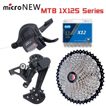 microNEW MTB אופני הרים Groupset 12 מהירות הילוכים ידית Rear Derailleur שמש קלטת 52T שרשרת זהב ForShimano Forsram