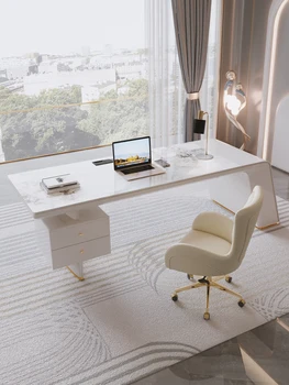 רוק לוח לבן השולחן תאורה מודרניים יוקרה נורדי בנות חדר שינה יוקרתיים שולחן במשרד הכיסא החליפה משפחתי קטן שולחן מחשב