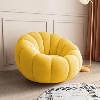 מודרני תמיכה לגב כיסאות צהוב משענת יד מינימליסטי מחכה סלון כסאות רכים אופנה Fauteuil סלון קישוטי פנים