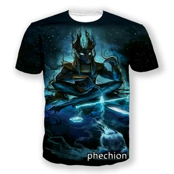 phechion אופנה חדשה גברים/נשים אנוביס אמנות 3D מודפס שרוול קצר חולצה מזדמן חולצת ספורט היפ הופ הקיץ מקסימום L70